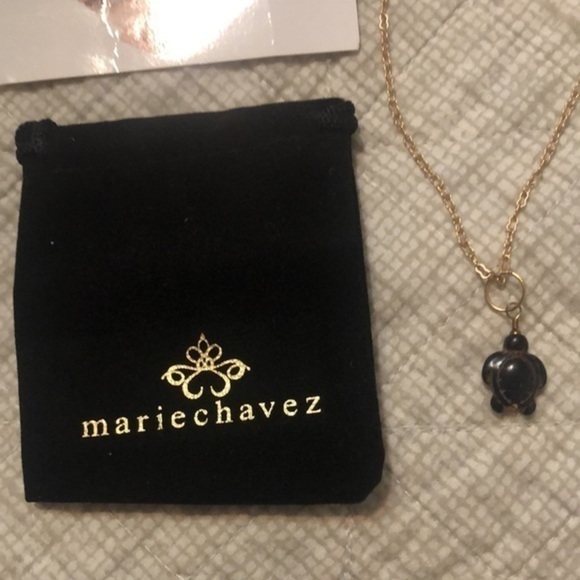 Marie Chavez tiny turtle necklace 18 inch chain. Turtle lovers!!! in dust bag‎ - Picture 1 of 7